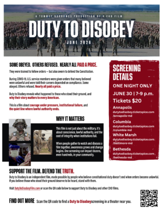 Duty to disobey flyer